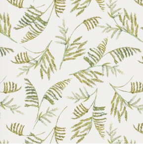 Turtle March Tossed Ferns Cream Fabric