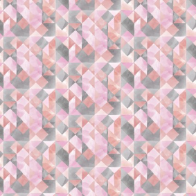 Painted Petals Painted Geo Pink Multi Fabric