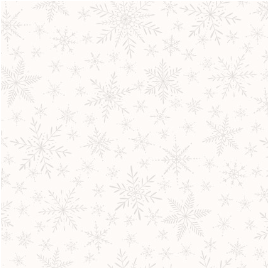 Solitaire Refreshed Delicate Snowflakes Soft White Yardage