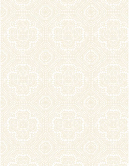 Season's Study Grid Tonal Cream Fabric