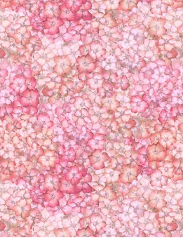 Hydrangea Mist Packed Hydrangeas Pink Fabric