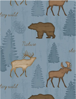 Wildlife Trail Scenic Blue Yardage