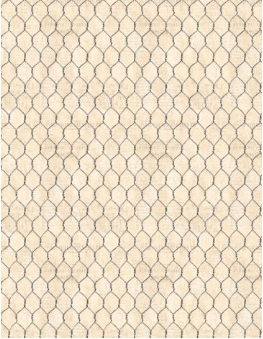 Garden Gate Roosters Chicken Wire Cream Fabric