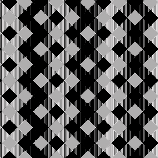 Chillin & Grillin Gingham Check Black/Grey Fabric