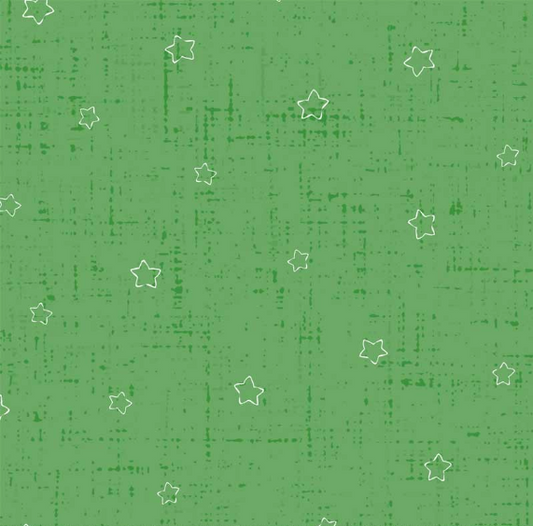 Little Darlings Christmas Stars Green Fabric