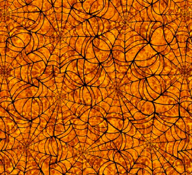 Creepsville Spiderweb Pumpkin Yardage