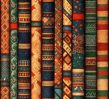 Christmas Party Animals Giftwrap Stripe Multi Yardage