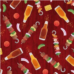 Chill & Grill Summer Cook Out Red Yardage