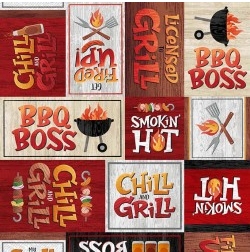 Chill & Grill Chill and Grill Patchwork Multi Yardage
