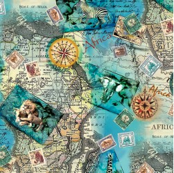 Serengeti Plains African Adventure Azure Yardage