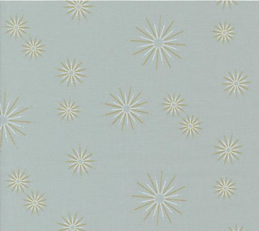Shimmer Metallic Stars Blenders Stars Modern Silver Fabric