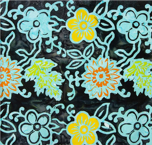 Expressions Batiks Neon Pop Floral Dancing Lights Yardage