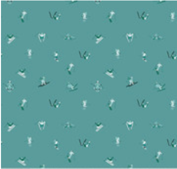 Ski Hill Skiers Teal Yardage