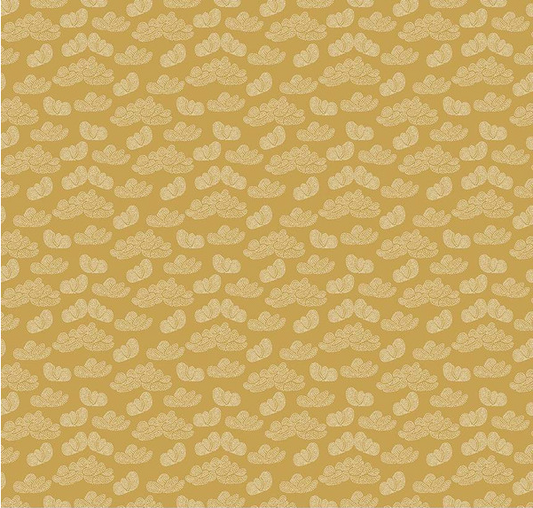 Garden Dreams Clouds Gold Yardage