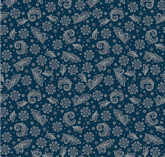 Cheddar at Twilight Scarf Navy Yardage