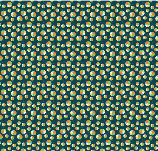 Here Comes the Sun Slices Midnight Fabric
