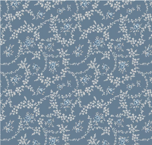 Serenity Blues Vines Blue Yardage