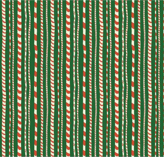 Festive Fair Candy Cane Stripe B Yardage