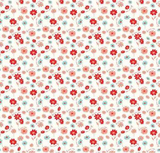 You & Me Loves Me Cream Yardage