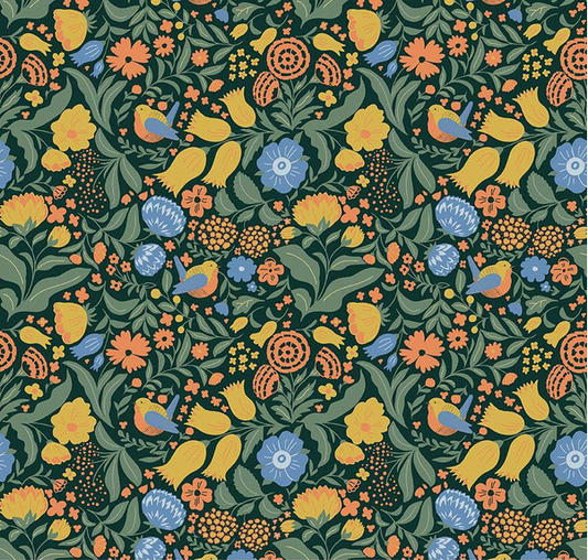 Wanderlust Main Dark Green Yardage