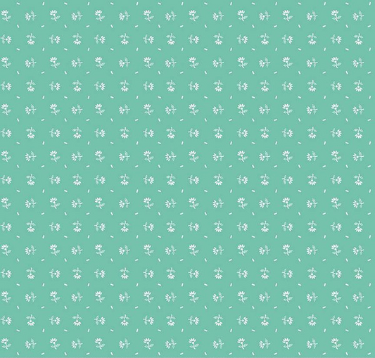 Prim Daisy Sea Glass Yardage