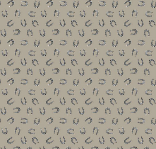 Cowboys Horseshoes Khaki Yardage