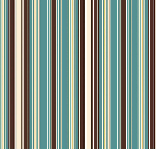 Cowboys Stripes Teal Yardage