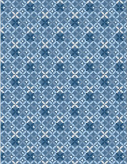 Safari Lullaby Criss Cross Blue Yardage