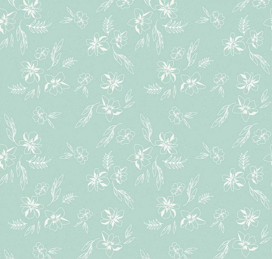 Berry Market Sketches Mint Fabric
