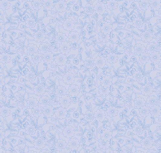 Sewing Seeds III Porcelain Petals Periwinkle