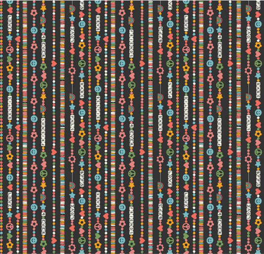 Besties Friendship Bracelets Charcoal Yardage