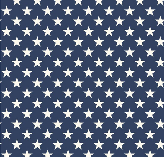 Freedom Garden Stars Blue Yardage