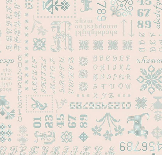 Piece & Plenty Sampler Blue Yardage