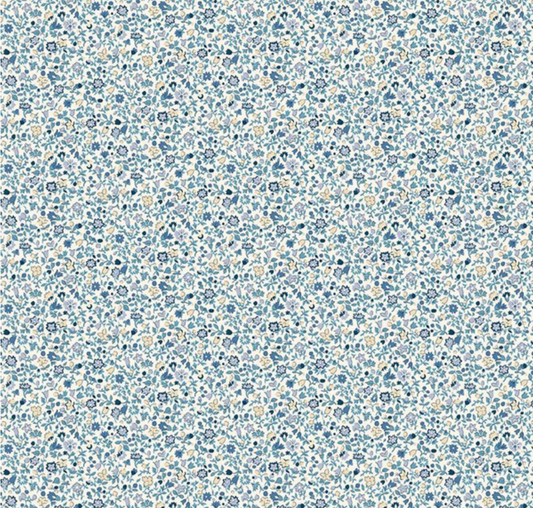 Liberty Denim Florals Posy Haze A Yardage