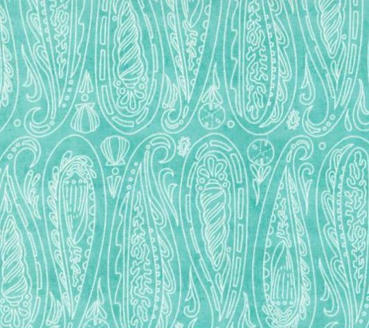Serena Shores Paisley Aqua Yardage