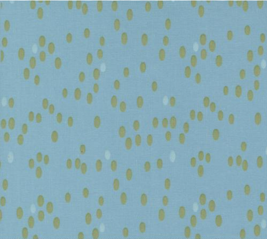 Olive You Dots Glacier Yardage