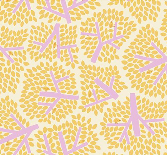 Bird is the Word Trees Natural Yardage