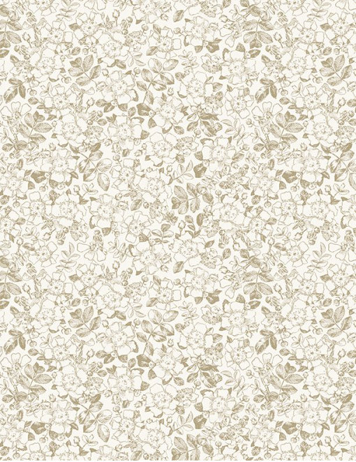 Garden Grace Floral Toile Cream Yardage