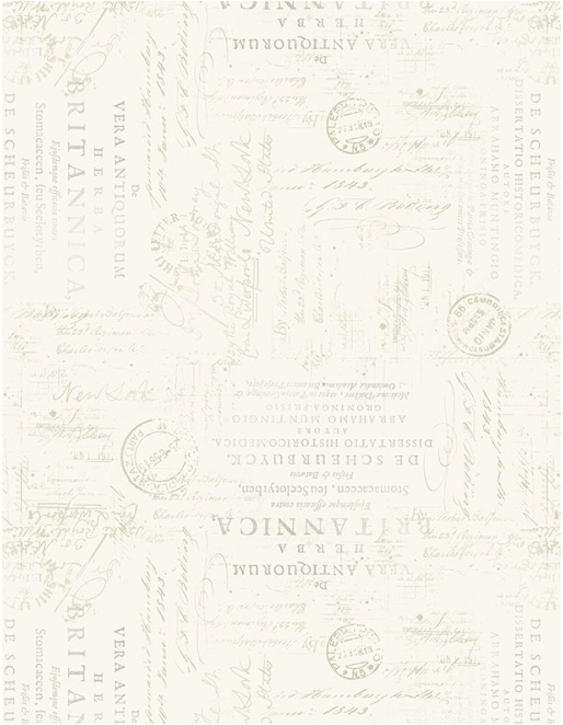 Garden Grace Script Texture Cream Yardage