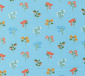 Dainty Meadow Wildflowers Small Floral Sky Yardage
