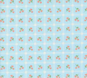 Dainty Meadow Checks and Plaids Floral Sky Yardage
