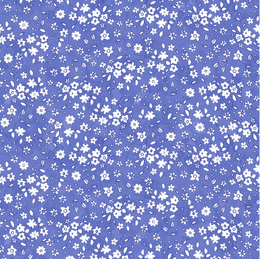 Garden Fresh Daisies Light Royal Blue Yardage