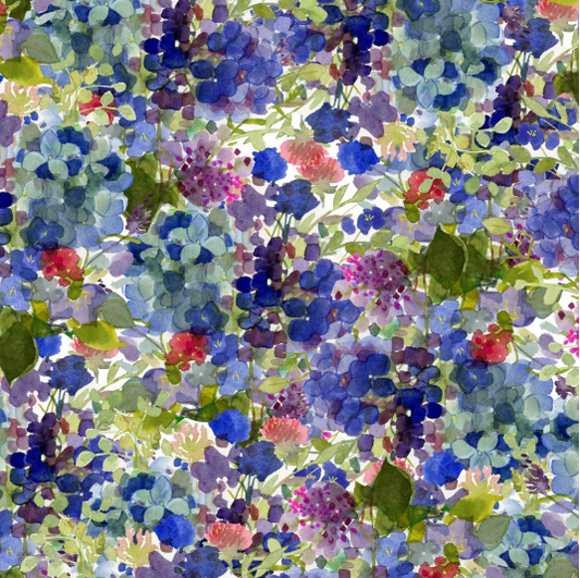 Garden Fresh Hydrangeas Multi Yardage
