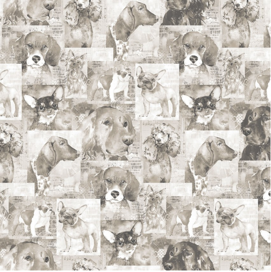 Best Friends Collage Taupe Yardage