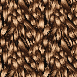 Strokes of the Wild Feathers Brown Yardage