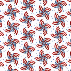 Wings of Freedom Pinwheel White Yardage