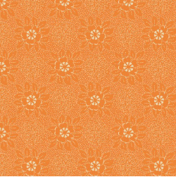 Koi Pond Set Flower Geo Orange Yardage