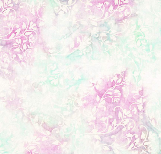 Expressions Batiks Elementals Candy Coated Lilac Mint Yardage
