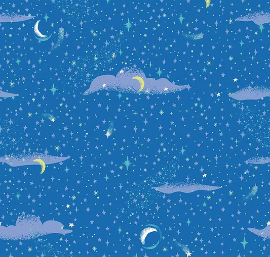 Forever Neverland Pixie Dust Sapphire Yardage