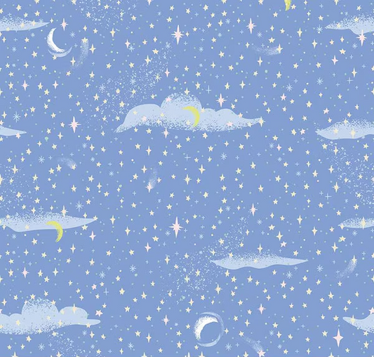 Forever Neverland Pixie Dust Periwinkle Yardage